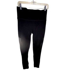 Victoria Sport High-Waist Black Leggings With Mesh Accents Size L